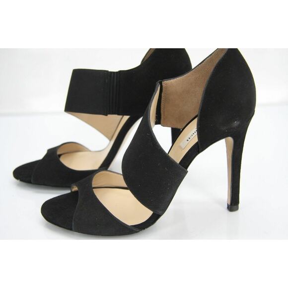 LK Bennett Black Suede Agnes Ankle Strap Sandals size 37 High Heels - Picture 7 of 10